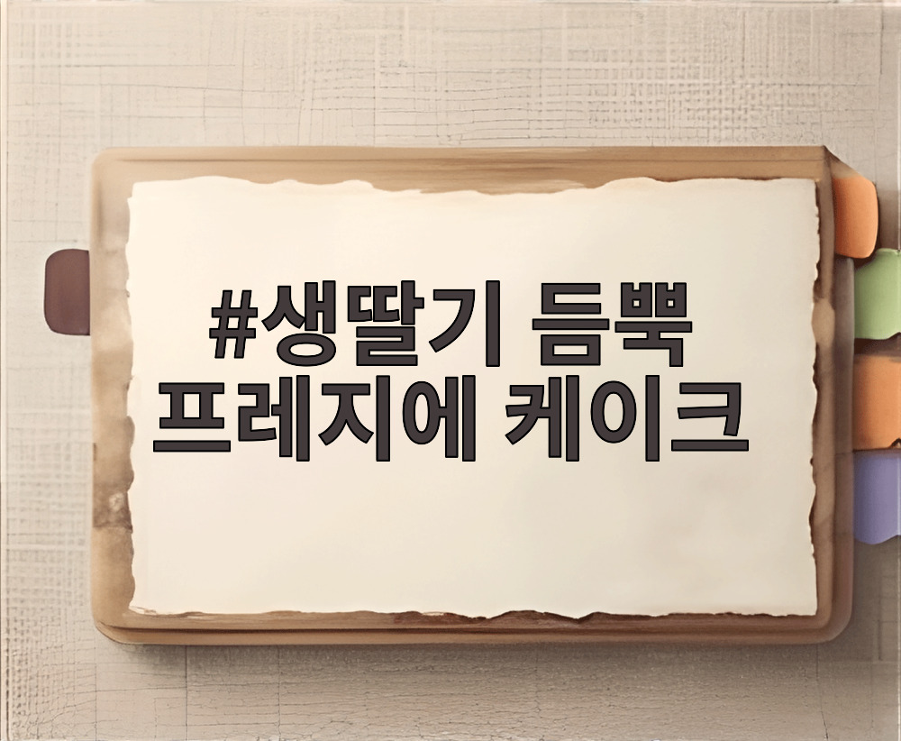 생딸기 듬뿍 프레지에 케이크