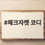 체크자켓 코디 하나로 가을 분위기를 살리는 법 체크자켓 코디