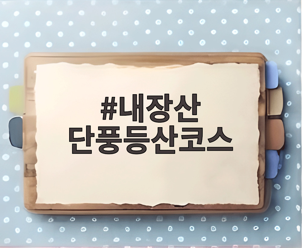 내장산 단풍등산코스