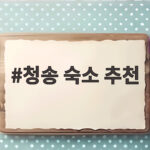 청송 숙소 추천