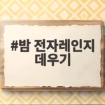 밤 전자레인지 데우기