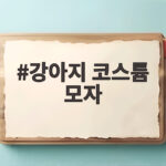 강아지 코스튬 모자