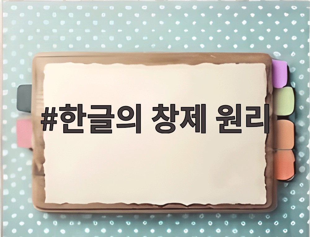 한글의 창제 원리