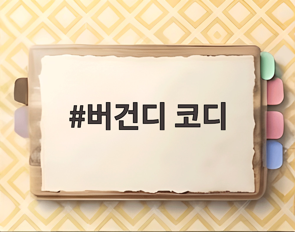 버건디 코디