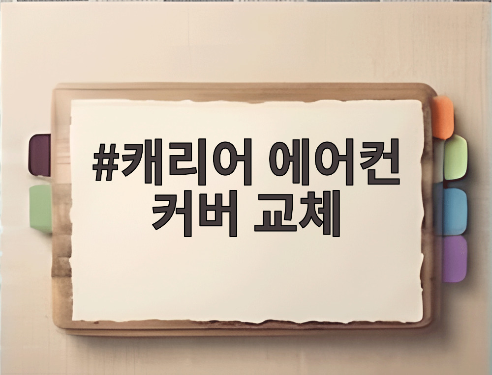 캐리어 에어컨 커버 교체