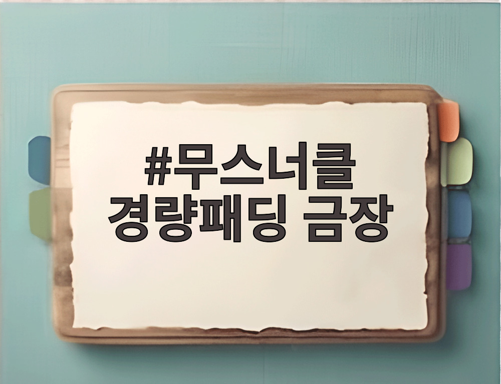 무스너클 경량패딩 금장
