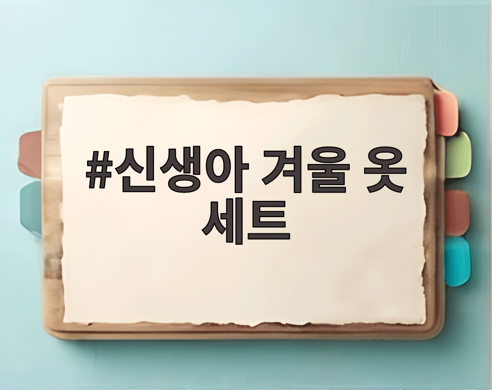 신생아 겨울 옷 세트