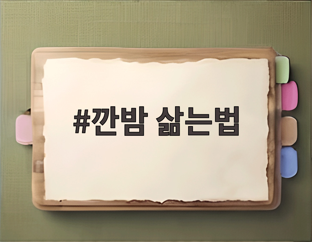 깐밤 삶는법