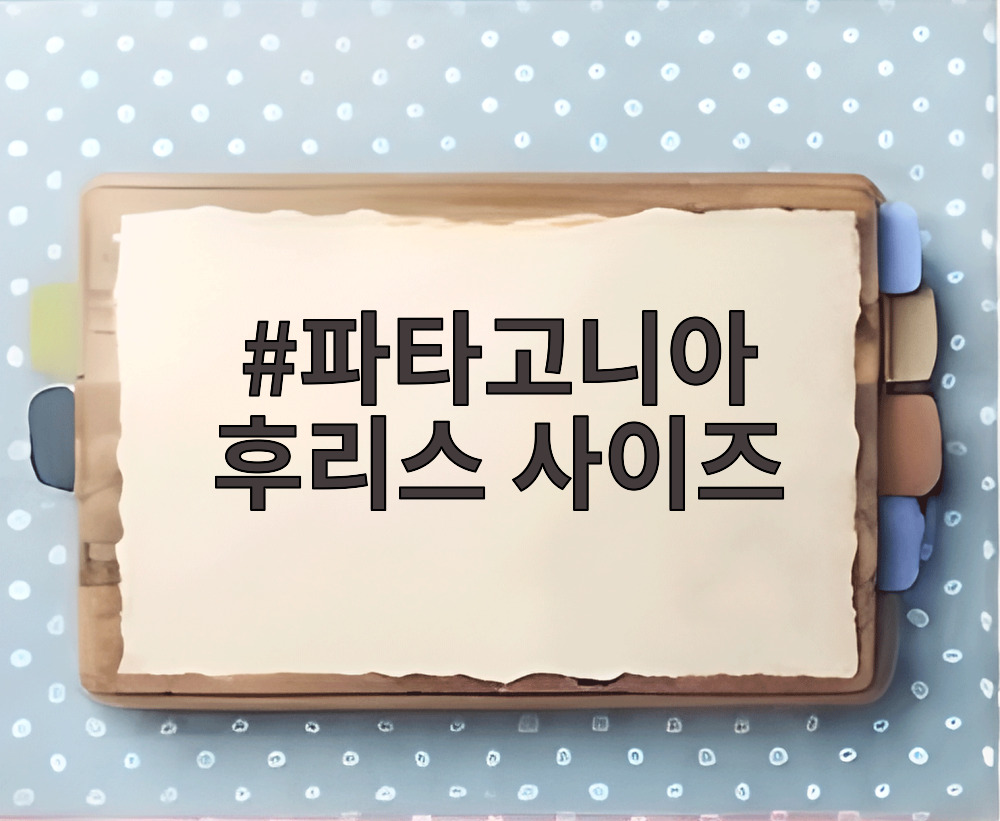 파타고니아 후리스 사이즈