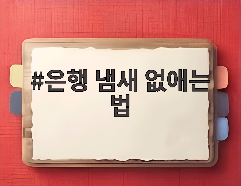 은행 냄새 없애는 법