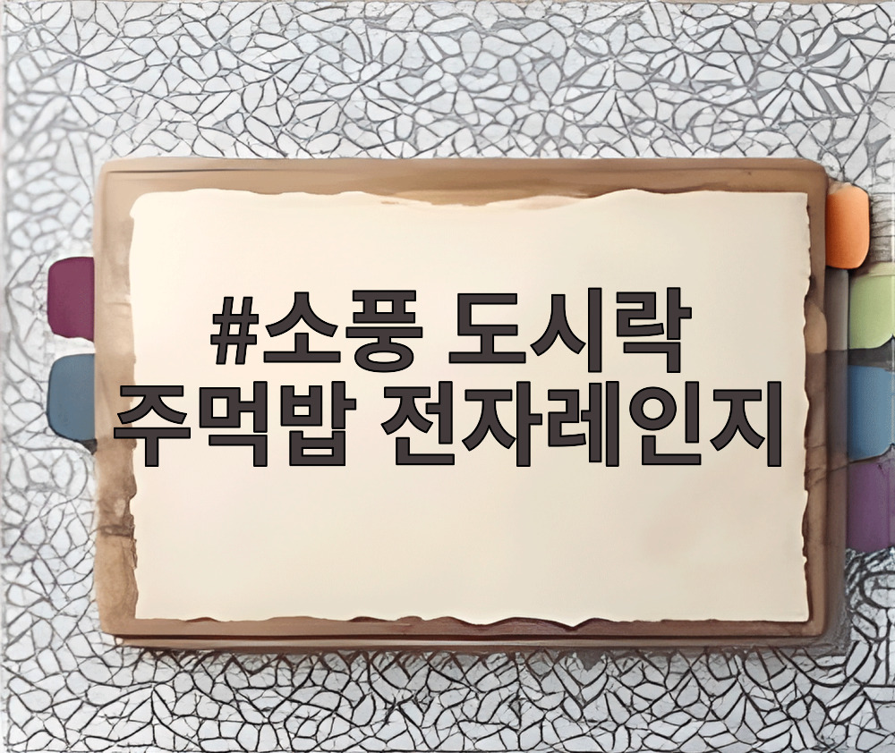 소풍 도시락 주먹밥 전자레인지