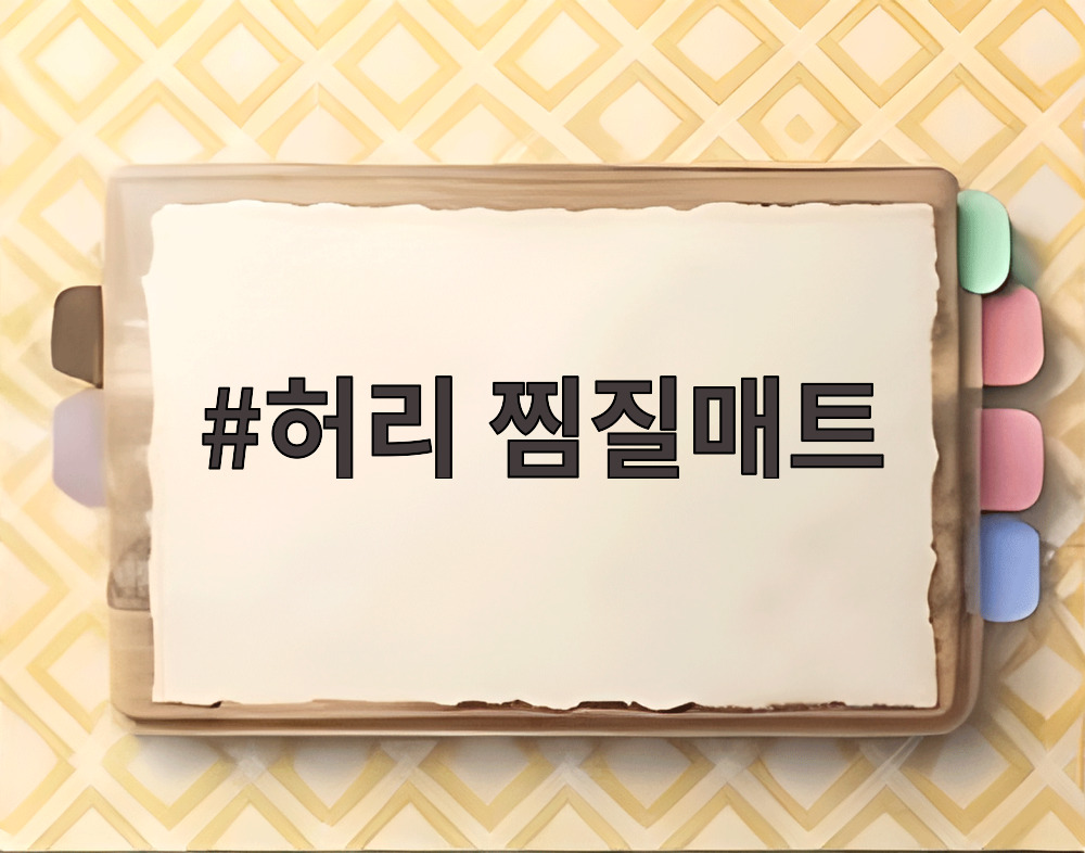허리 찜질매트