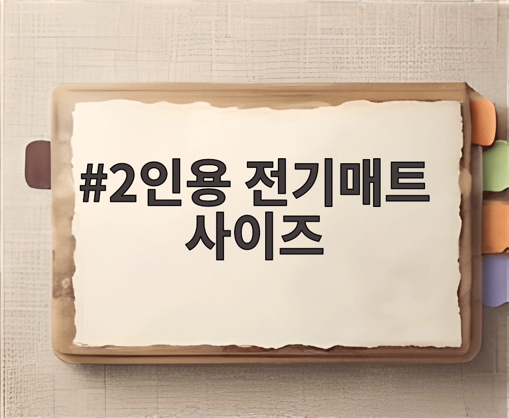 2인용 전기매트 사이즈