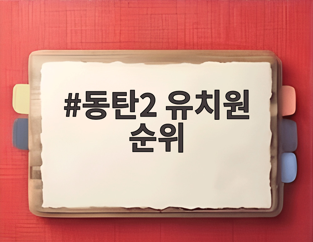 동탄2 유치원 순위