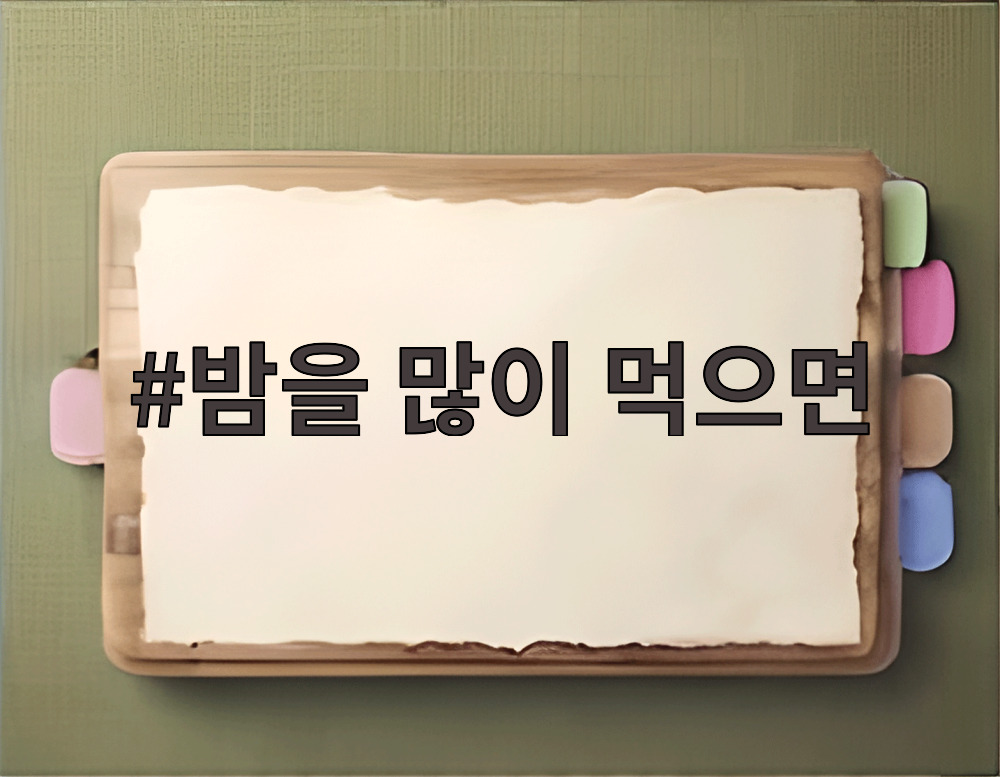 밤을 많이 먹으면