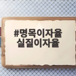 명목이자율 실질이자율
