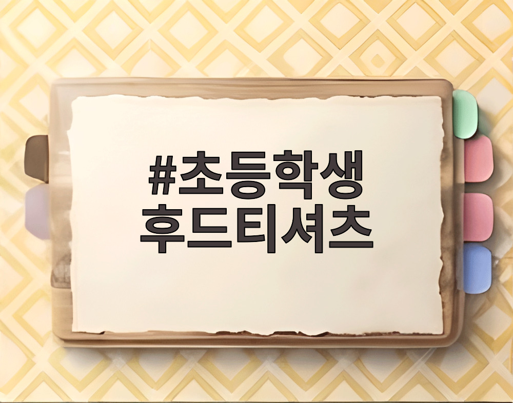 초등학생 후드티셔츠