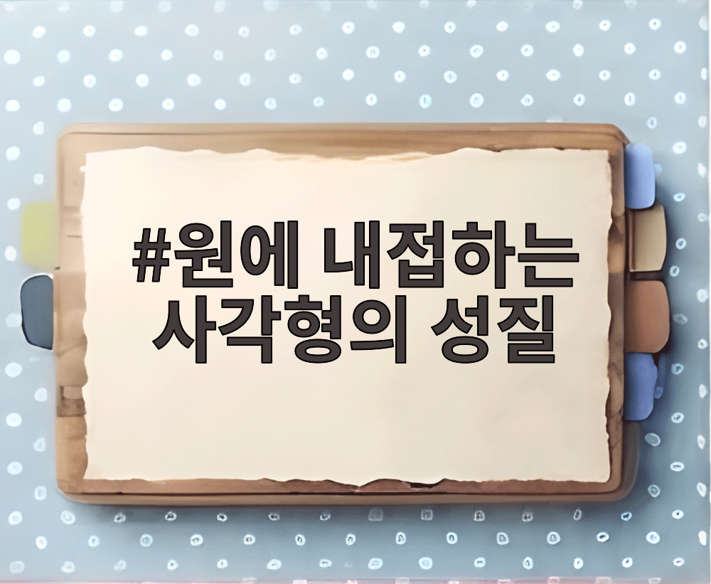 원에 내접하는 사각형의 성질