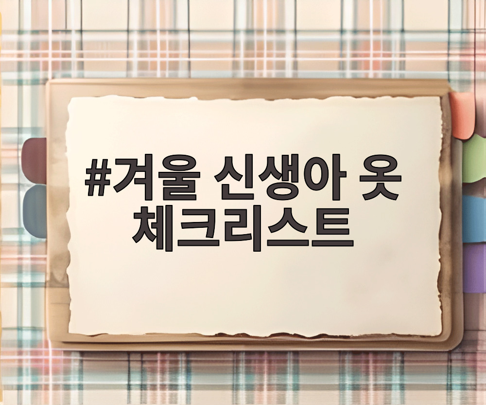 겨울 신생아 옷 체크리스트