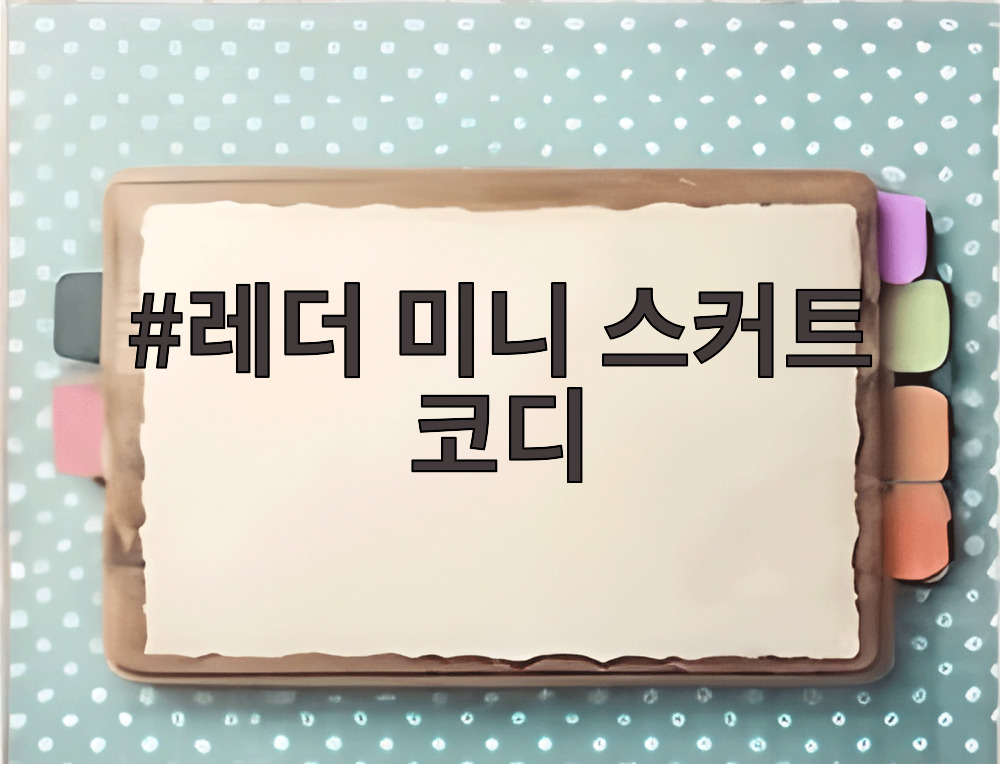 레더 미니 스커트 코디