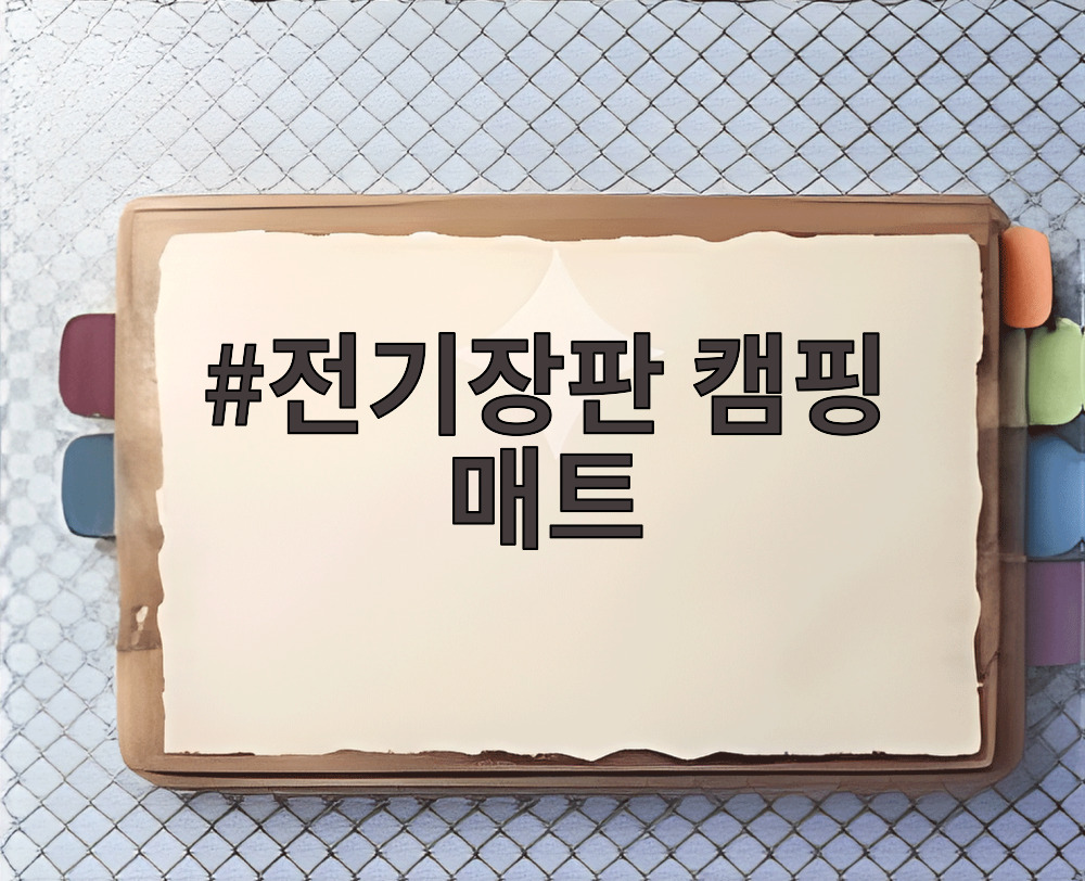 전기장판 캠핑 매트