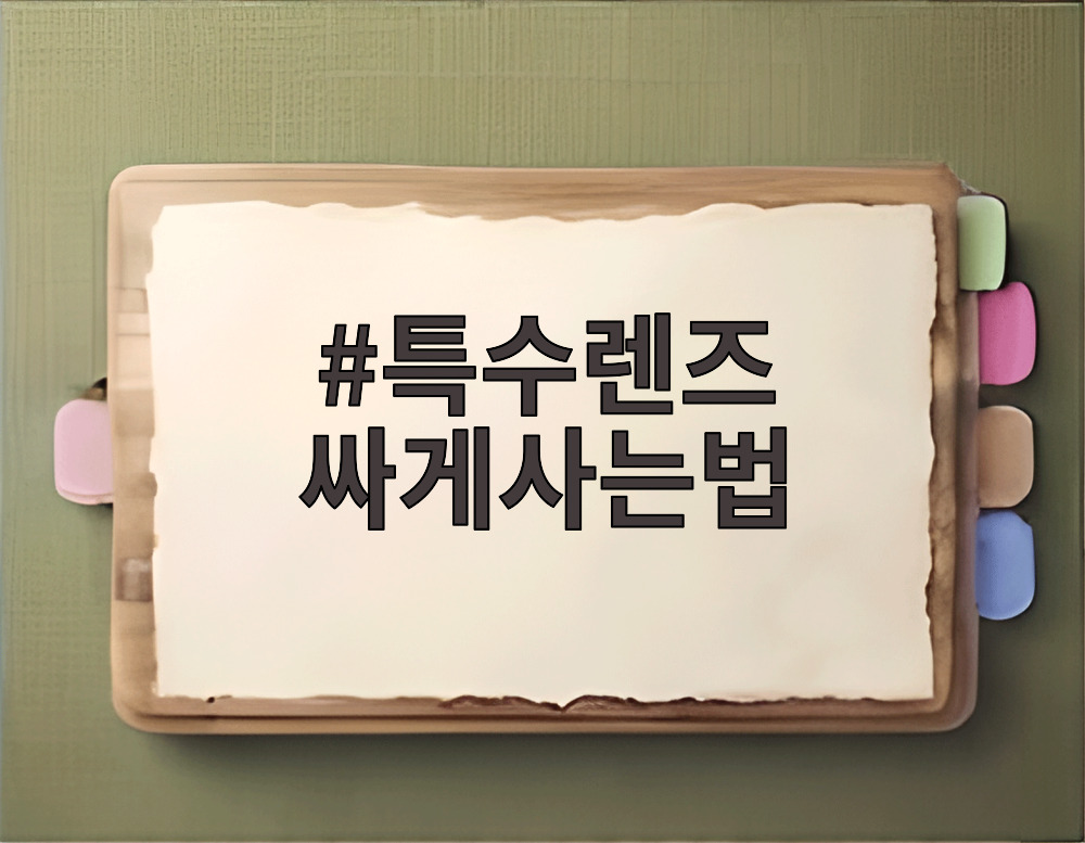 특수렌즈 싸게사는법
