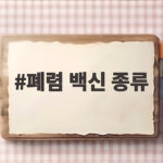 폐렴 백신 종류