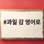 과일 감 영어로