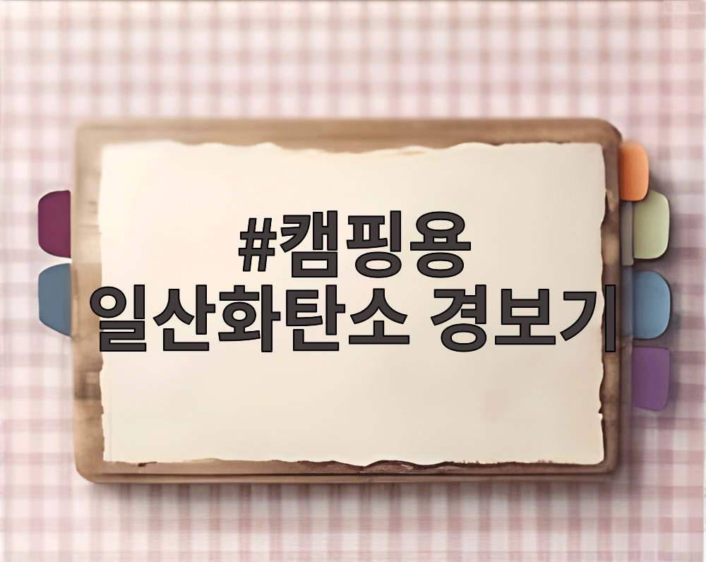 캠핑용 일산화탄소 경보기