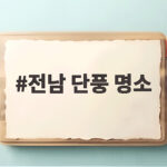 전남 단풍 명소