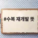 수복 재개발 뜻 도시정비와 보상 현장에서 어떻게 쓰일까 수복 재개발 뜻