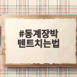 동계장박 텐트치는법 이것만 지키면 텐트 안은 온돌방 동계장박 텐트치는법