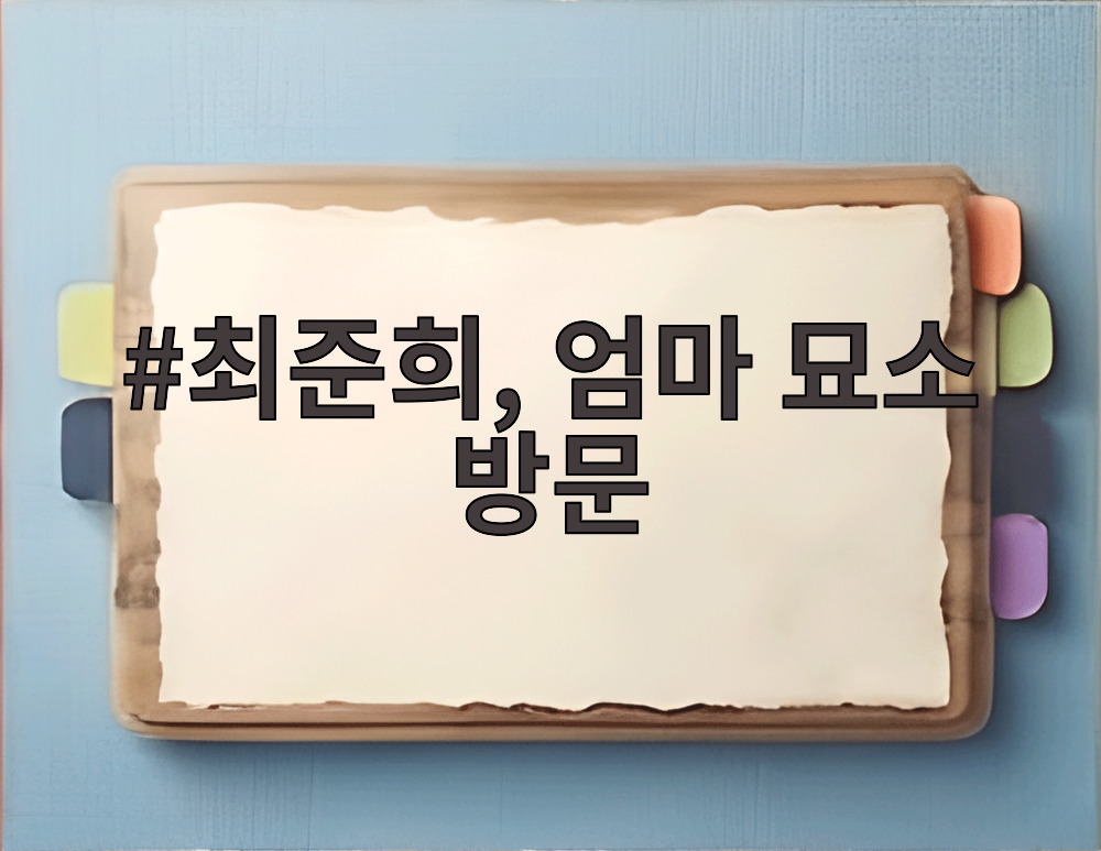 최준희, 엄마 묘소 방문
