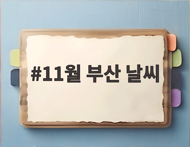 11월 부산 날씨
