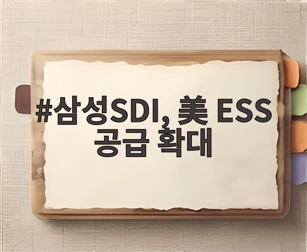 삼성SDI, 美 ESS 공급 확대
