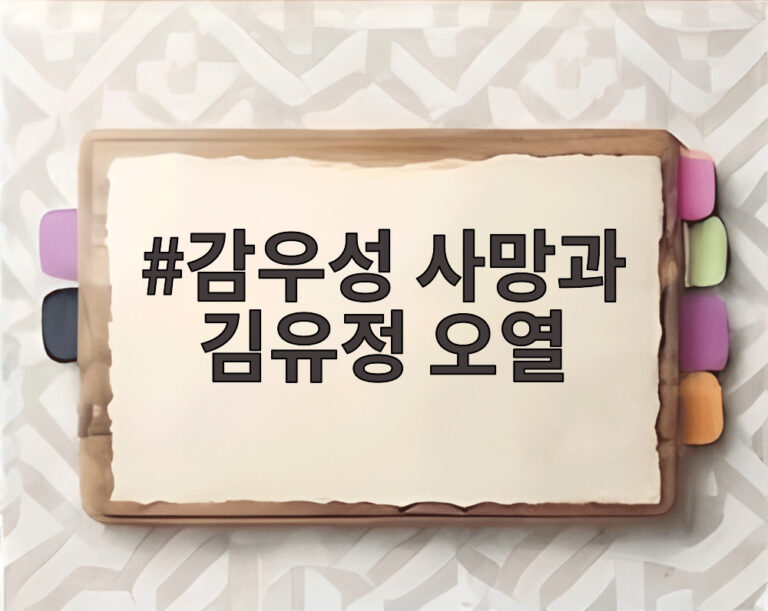 감우성 사망과 김유정 오열