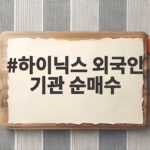하이닉스 외국인 기관 순매수