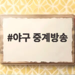 야구 중계방송