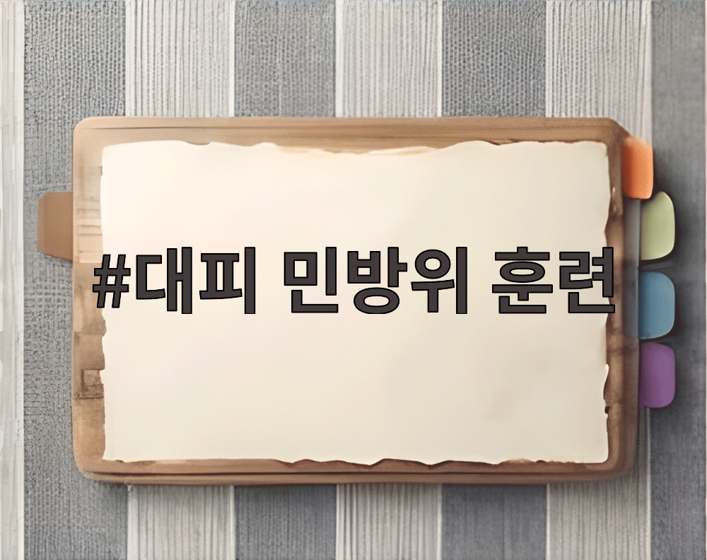 대피 민방위 훈련