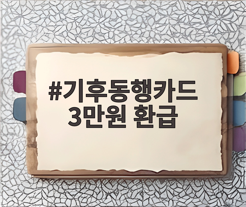 기후동행카드 3만원 환급