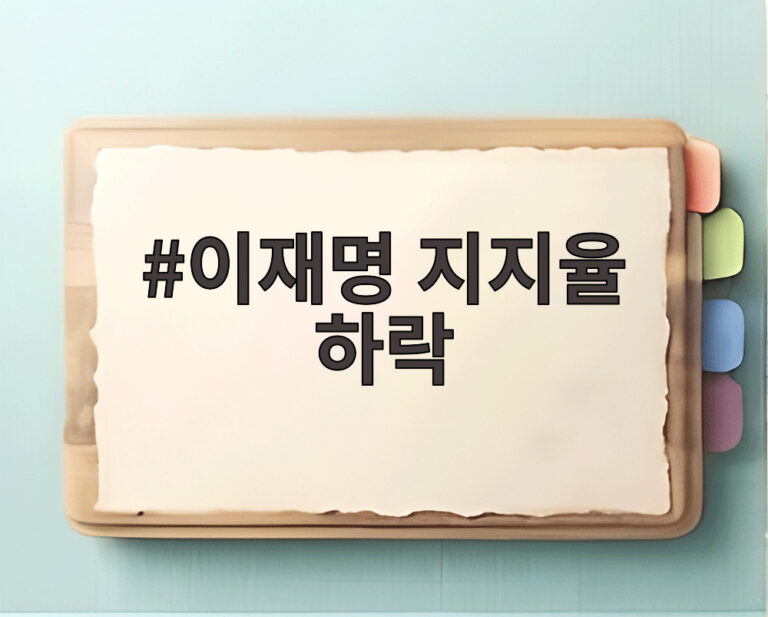 이재명 지지율 하락