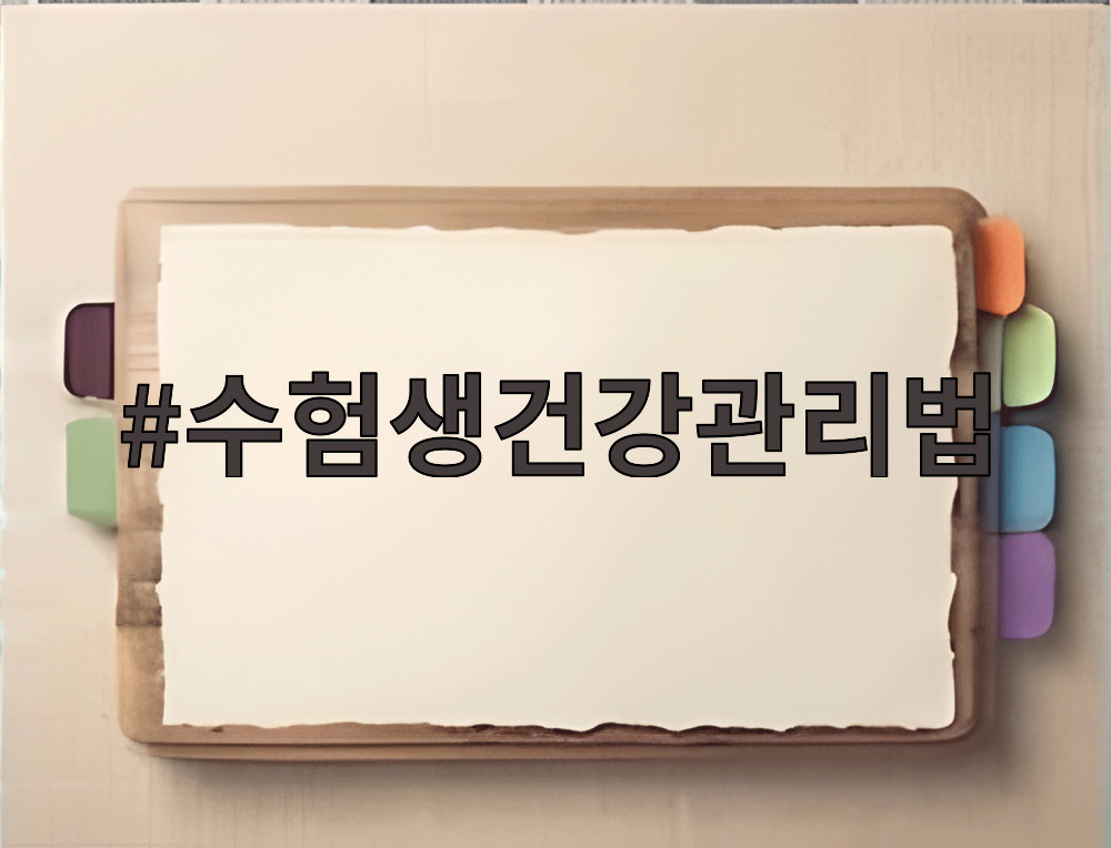 수험생건강관리법