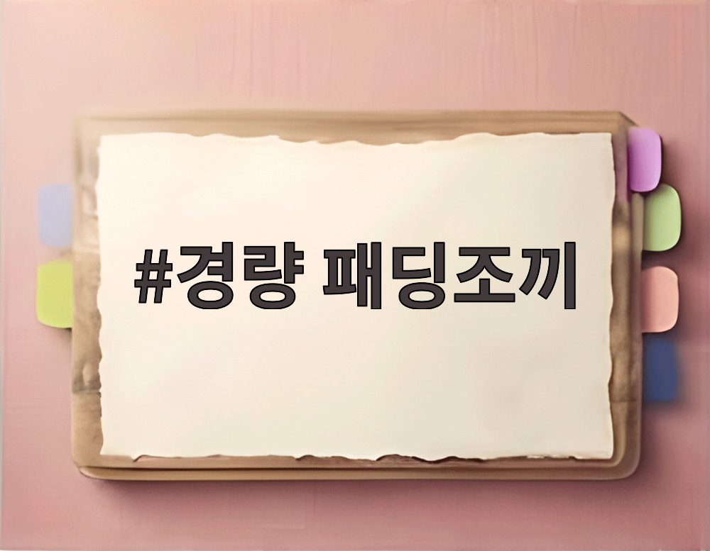 경량 패딩조끼