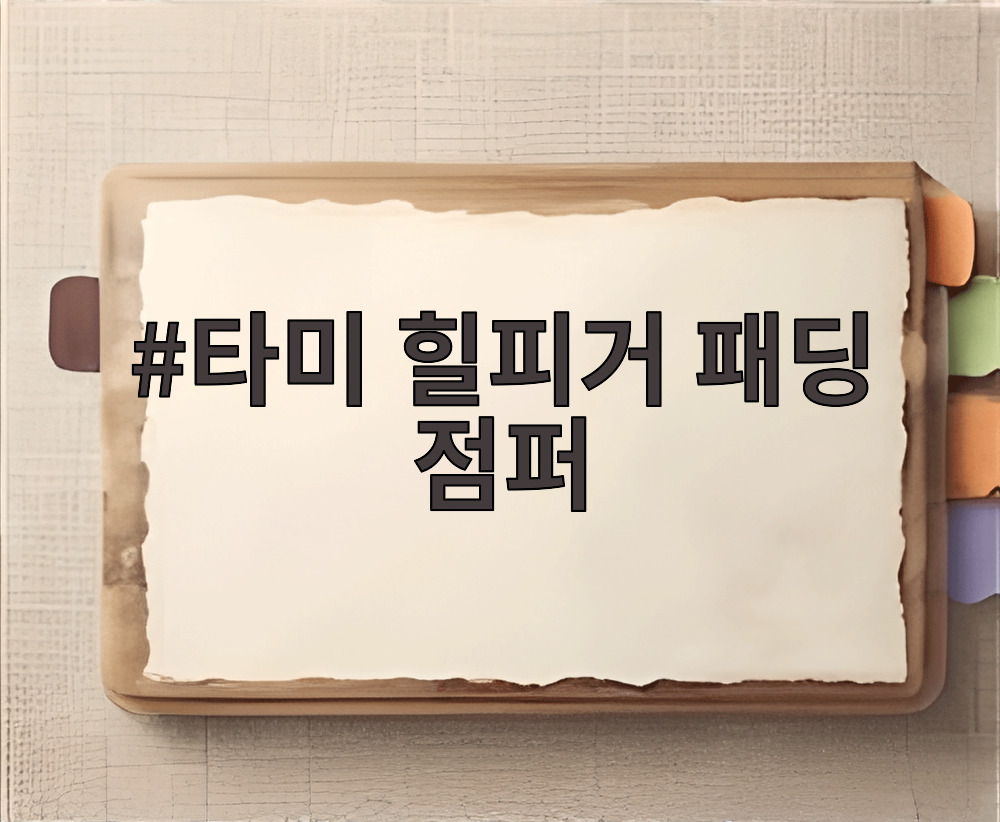 타미 힐피거 패딩 점퍼