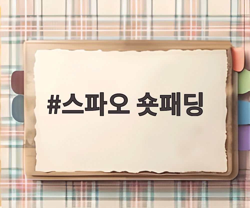 스파오 숏패딩