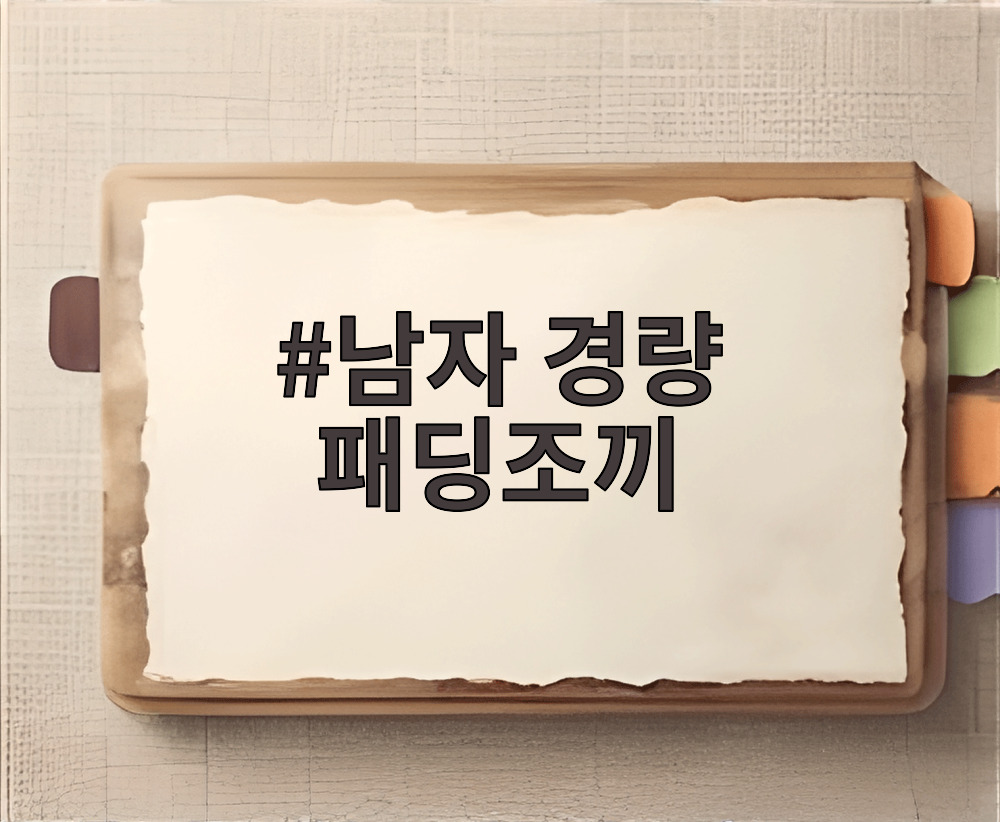 남자 경량 패딩조끼