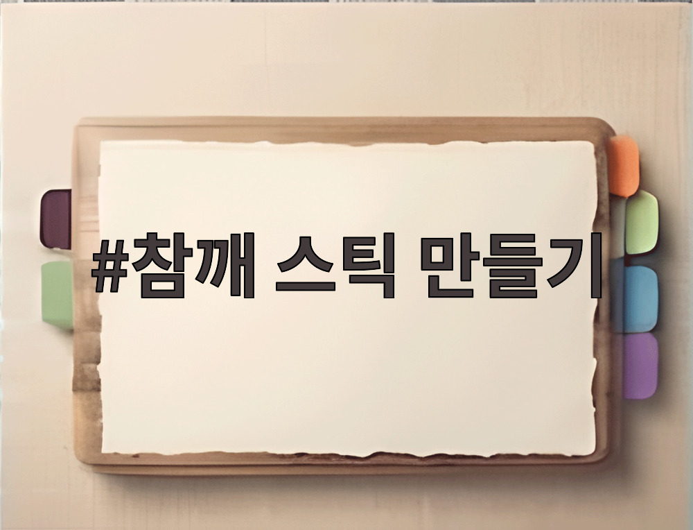 참깨 스틱 만들기